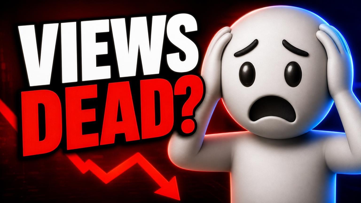 Example thumbnail with the text “VIEWS DEAD?”